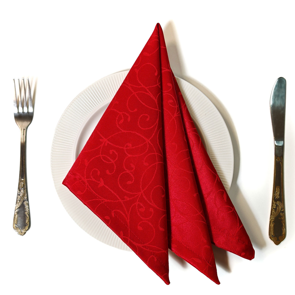 Салфетки 45x45 см. цвет красный дизайн 1812 (тонкий завиток) коллекция Ричард Салфетки 45x45 см. цвет красный дизайн 1812 (тонкий завиток) коллекция Ричард