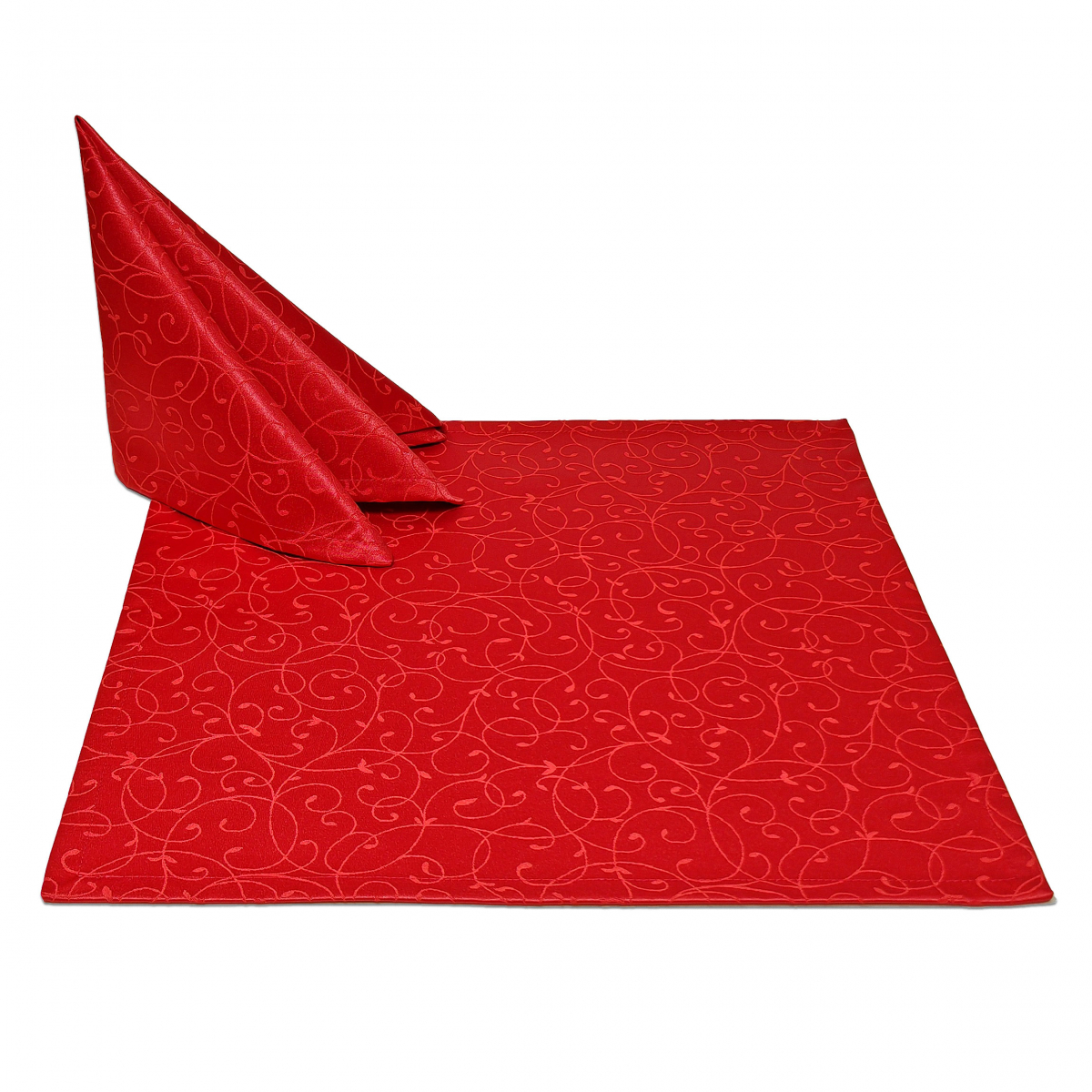 Салфетки 45x45 см. цвет красный дизайн 1812 (тонкий завиток) коллекция Ричард Салфетки 45x45 см. цвет красный дизайн 1812 (тонкий завиток) коллекция Ричард