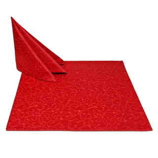 Салфетки 35x35 см. цвет красный дизайн 1812 (тонкий завиток) коллекция Ричард