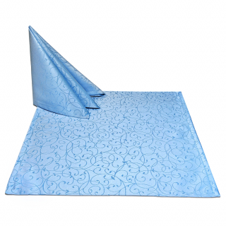 Салфетки 35x35 см. цвет голубой дизайн 1812 (тонкий завиток) коллекция Ричард