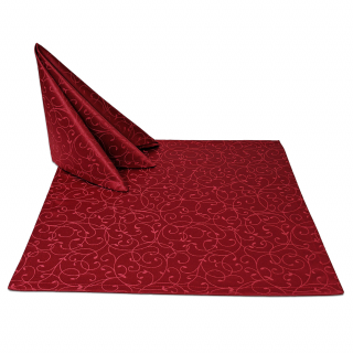 Салфетки 35x35 см. цвет бордовый дизайн 1812 (тонкий завиток) коллекция Ричард