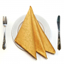 Салфетки 45x45 см. цвет золотой дизайн 1812 (тонкий завиток) коллекция Ричард
