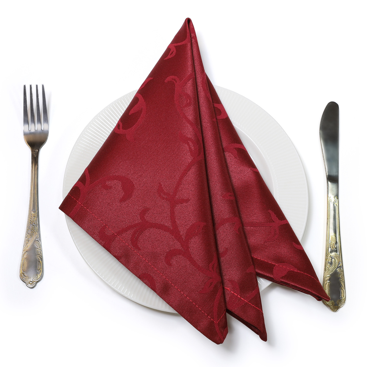 Салфетки 45x45 см. цвет бордовый дизайн 1827 (веточки) коллекция Ричард Салфетки 45x45 см. цвет бордовый дизайн 1827 (веточки) коллекция Ричард