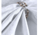Скатерть 145x240 см. цвет белый цветочный узор 1589 с пропиткой от загрязнений