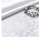 Скатерть 160x160 см. цвет белый узор 1472 цветочный дамаск с водоотталкивающей пропиткой ткань Журавинка