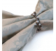Скатерть 180x180 см. цвет серо-бежевый цветочный узор 1589 с пропиткой от загрязнений