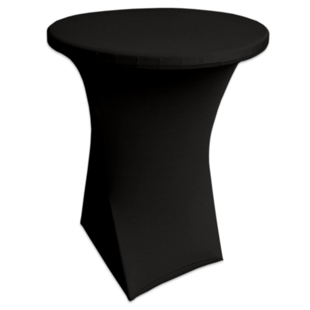 Стрейчевый чехол на коктейльный стол цвет черный для столов d-80 см. h-110 см.