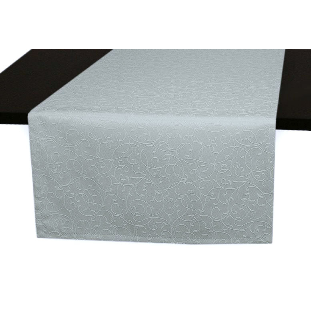 Дорожка на стол 120x45 см. Ричард рисунок 1812 (тонкий завиток), цвет серый