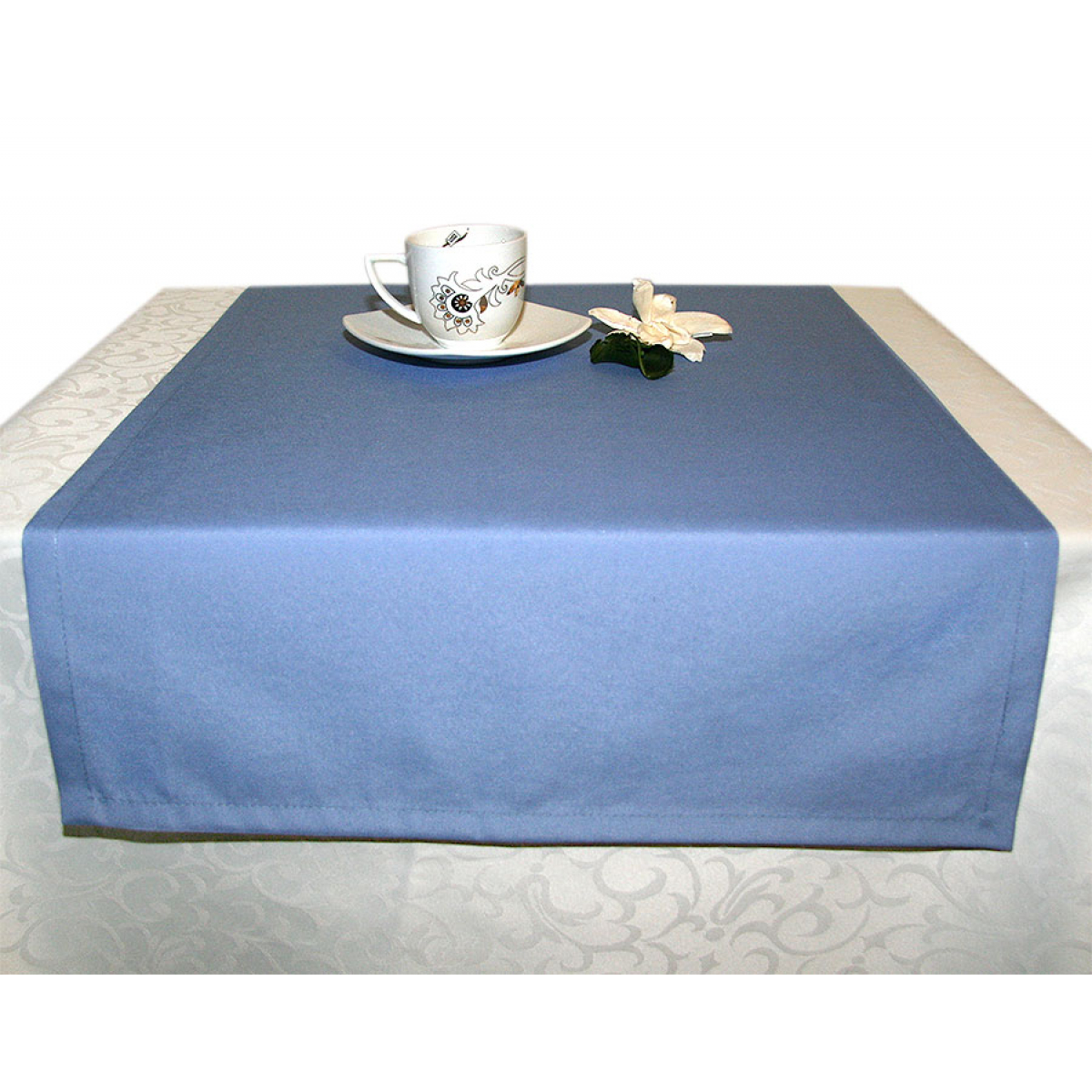 Дорожка на стол 120х45 см. ткань Profline цвет голубой пр-во Турция