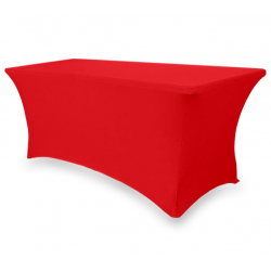 Стрейчевый чехол на прямоугольный коктейльный стол 220х74 см. цвет красный
