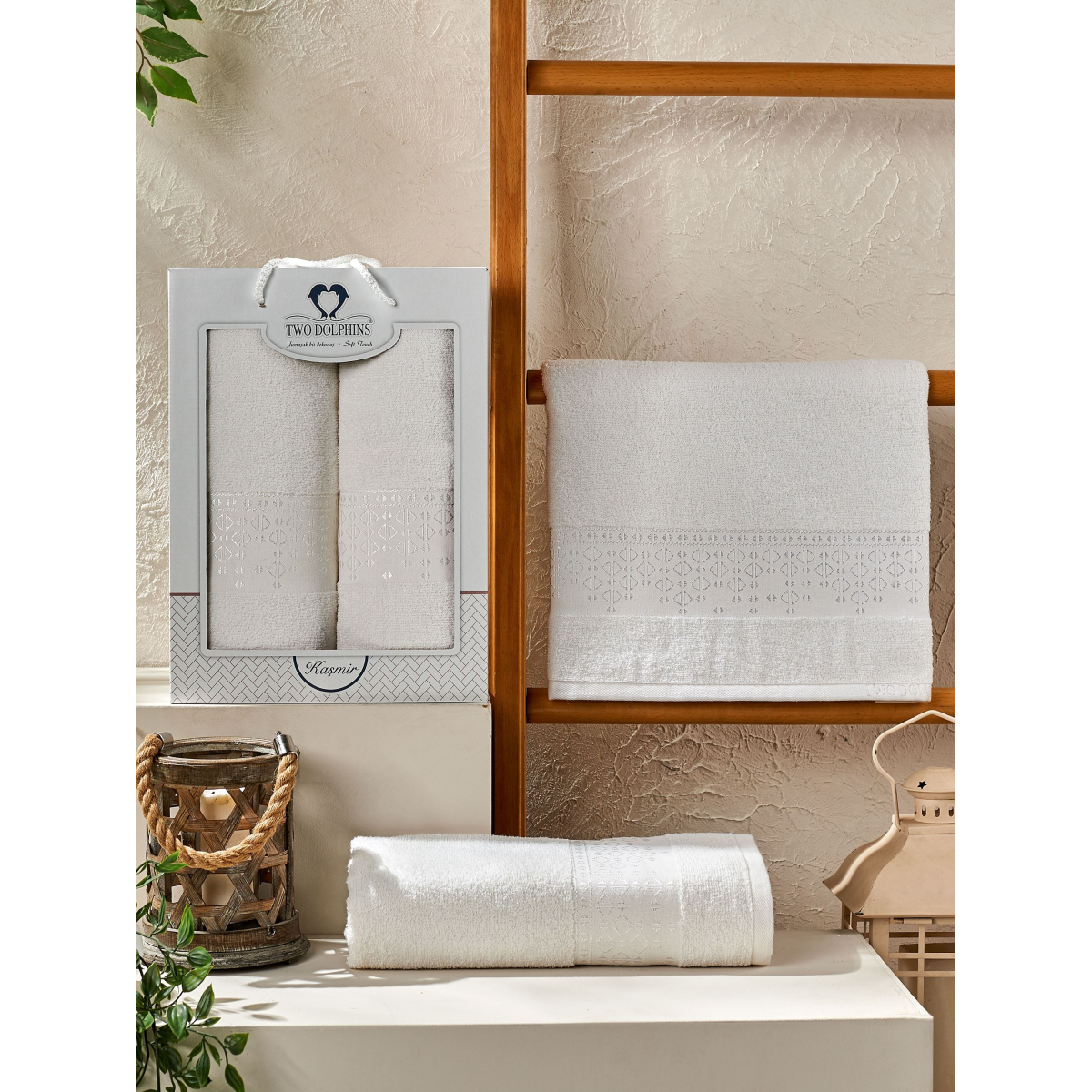 Набор полотенец 2 шт. TWO DOLPHINS 50x90+70х140 см. арт. TWO DOLPHINS-11820-крем Набор полотенец 2 шт. TWO DOLPHINS 50x90+70х140 см. арт. TWO DOLPHINS-11820-крем