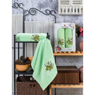 Набор полотенец 2 шт. MERZUKA 50x90+70х140 арт. MERZUKA-11784 Фисташковый