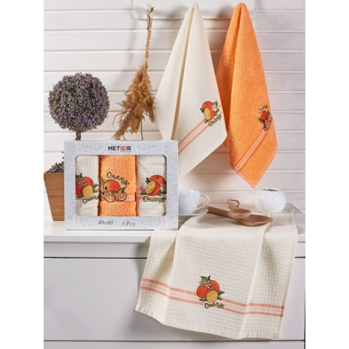 Набор полотенец 3 шт. Метеор Текстиль 40x60 см. арт. Метеор -11006 Набор полотенец 3 шт. Метеор Текстиль 40x60 см. арт. Метеор -11006