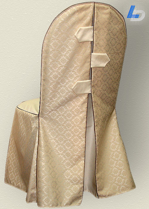 Модель чехла на стул с использованием двух видов ткани и декоративного канта